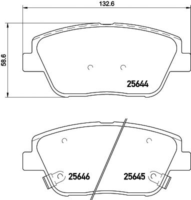 HELLA PAGID 8db355020551 -  Комплект тормозных колодок, дисковый тормоз